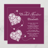 Moderne Daisy Hearts Bridal Dusche Einladung (Vorne/Hinten)