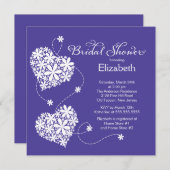 Moderne Daisy Hearts Bridal Dusche Einladung (Vorne/Hinten)