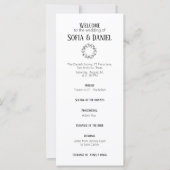 Moderne Daisy-Hochzeitsprogramme Flachkarte (Vorderseite)