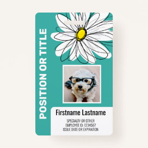 Moderne Daisy mit Foto, Logo Mitarbeiter ID Ausweis