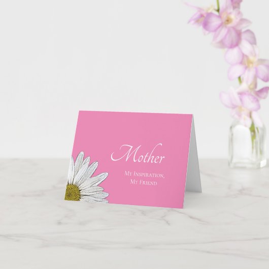 Moderne Daisy Mother's Day Simple Pink Karte (Orchidee)