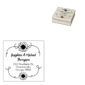 Moderne Daisy-Rücksendeadresse Gummistempel (Stempel)