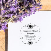 Moderne Daisy-Rücksendeadresse Gummistempel