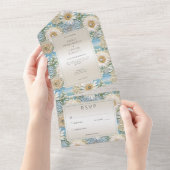 Moderne Daisy Satin & Pearls Unterkunft Kein Abend All In One Einladung (Abreißen)