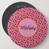 moderne dalmatiner Gepard Tierdruck Monogramm Button (Vorne & Hinten)