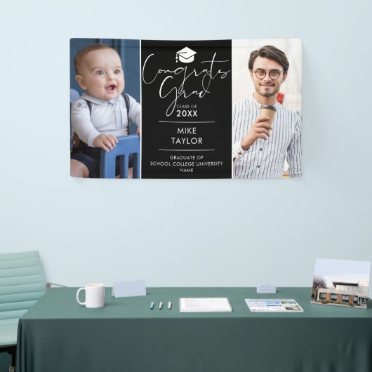 Moderne damals und heute 2 Foto Graduierungspartei Banner (Messeveranstaltung)