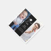 Moderne damals und heute 2 Foto Graduierungspartei Serviette (Ecke)