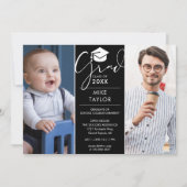 Moderne damals und heute 3 Foto Graduierungspartei Einladung (Vorderseite)