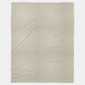 Moderne Damask Elegantes Design Beige Farbharmonie Fleecedecke (Vorderseite)