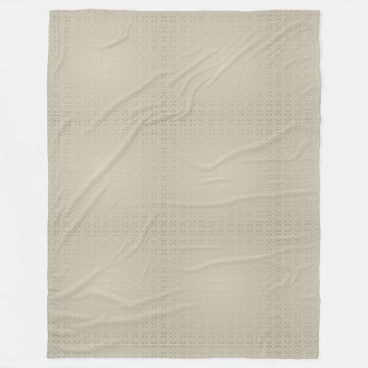 Moderne Damask Elegantes Design Beige Farbharmonie Fleecedecke (Vorderseite)