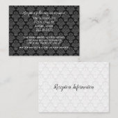 Moderne Damask Hochzeitskarte Begleitkarte (Vorne/Hinten)
