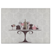 Moderne Damask Kitchenware Cutting Board Schneidebrett (Vorderseite)
