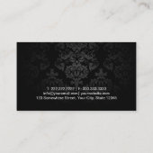 Moderne Damask & Leopard Print Makeust Artist Visitenkarte (Rückseite)