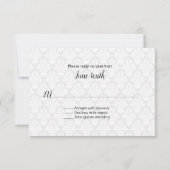 Moderne Damask Wedding RSVP Card (Vorderseite)
