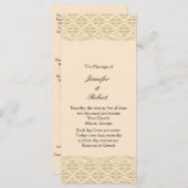 Moderne Damaskus im Elfenbeingoldhochzeitprogramm Programm (Vorne/Hinten)