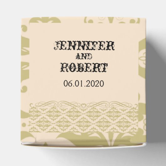 Moderne Damaskus in der Gastgeschenk Hochzeit von Geschenkschachtel (Oben)