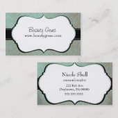 Moderne Damast-Haar-Aufbereiter-Visitenkarte Visitenkarte (Vorne/Hinten)