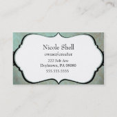 Moderne Damast-Haar-Aufbereiter-Visitenkarte Visitenkarte (Rückseite)