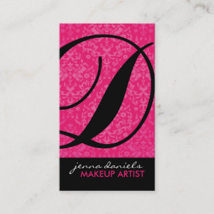 Moderne Damast-Monogramm-Visitenkarten Visitenkarte