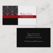 Moderne Damast-Visitenkarten Visitenkarte (Vorne/Hinten)