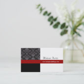 Moderne Damast-Visitenkarten Visitenkarte (Stehend Vorderseite)