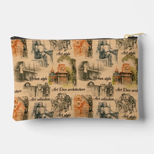 moderne Damenhäuser Zubehörtasche (Rückseite)