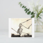 Moderne Dance Macabre Postkarte (Stehend Vorderseite)