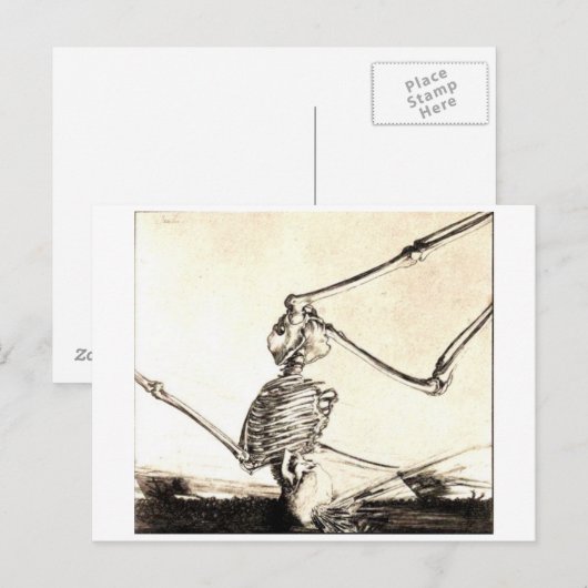 Moderne Dance Macabre Postkarte (Vorne/Hinten)