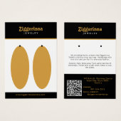 Moderne Dangle Ohrringe Schmuck Display Card (Vorne & Hinten)