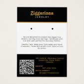 Moderne Dangle Ohrringe Schmuck Display Card (Rückseite)