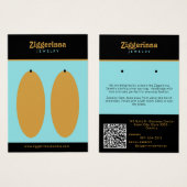 Moderne Dangle Ohrringe Schmuck Display Card (Vorne & Hinten)