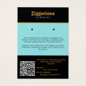 Moderne Dangle Ohrringe Schmuck Display Card (Rückseite)
