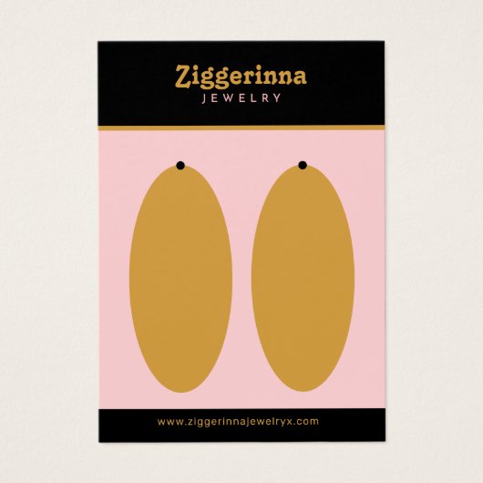 Moderne Dangle Ohrringe Schmuck Display Card (Vorderseite)