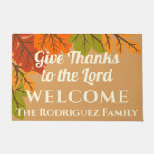 Moderne Dank an den Lord Erntedank Herbst Fußmatte (Vorderseite)