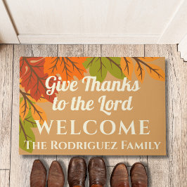 Moderne Dank an den Lord Erntedank Herbst Fußmatte