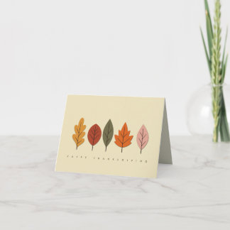 Moderne Dankbare Herbstblätter Thanksgiving Karte