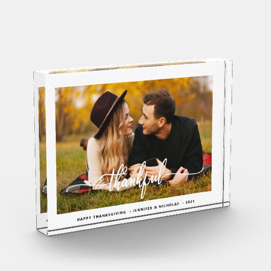 Moderne, dankbare Schrift Fotoblock (Links)