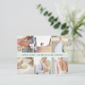 Moderne Dankbarkeit | Hochzeitsfotocollage Vielen Postkarte (Stehend Vorderseite)