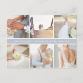 Moderne Dankbarkeit | Hochzeitsfotocollage Vielen Postkarte (Vorderseite)