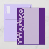 Moderne DANKE Banner + Ihr Backgr. Ideen Postkarte (Vorne/Hinten)