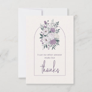 Moderne Danke Eleganter Lavendel Blumenbogen
