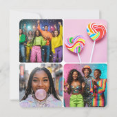 Moderne Danke Foto-Collage-Party (Rückseite)