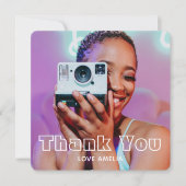 Moderne Danke Foto-Collage-Party (Vorderseite)