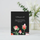 Moderne Danke Whimsical Florale Hochzeitsdusche (Stehend Vorderseite)