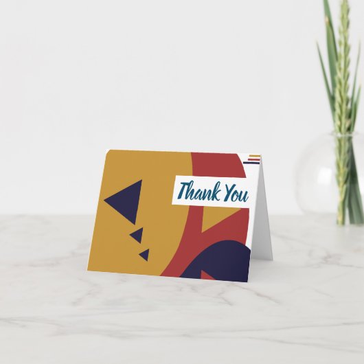 Moderne Dankeschön an Bio Abstrakte Formen Dankeskarte (Vorderseite)