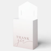 Moderne Dankeschön an die Calligrafy Rose Gold Geschenkschachtel (Geöffnet)