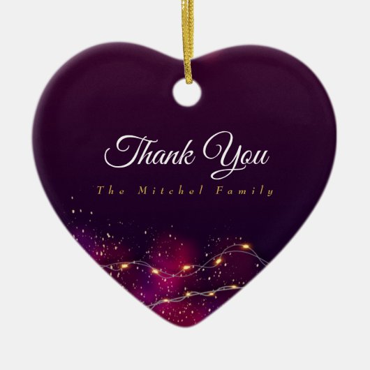 Moderne Dankeschön an die individuelle Weihnachtsb Keramik Ornament (Vorne)