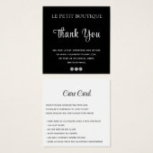 Moderne Dankeschön an die Schwarz-weiße Cloud Care (Vorne & Hinten)