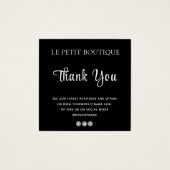 Moderne Dankeschön an die Schwarz-weiße Cloud Care (Vorderseite)