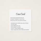 Moderne Dankeschön an die Schwarz-weiße Cloud Care (Rückseite)